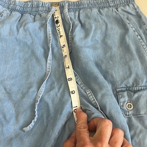 Love Tree Tencil Chambray Cargo Pull On Jogger Pants Blue Size Small - Picture 11 of 13